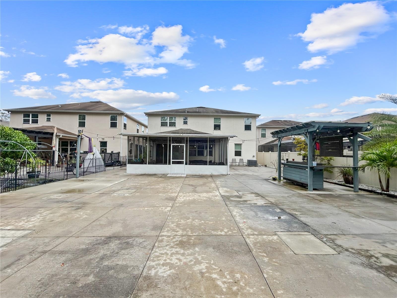 Large backyard