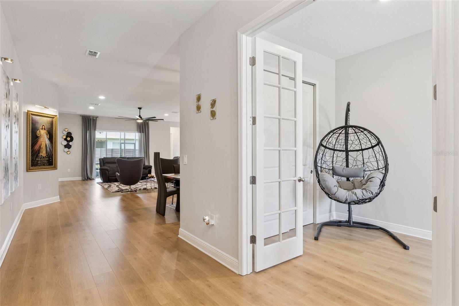 Flex Room with Glass French Doors