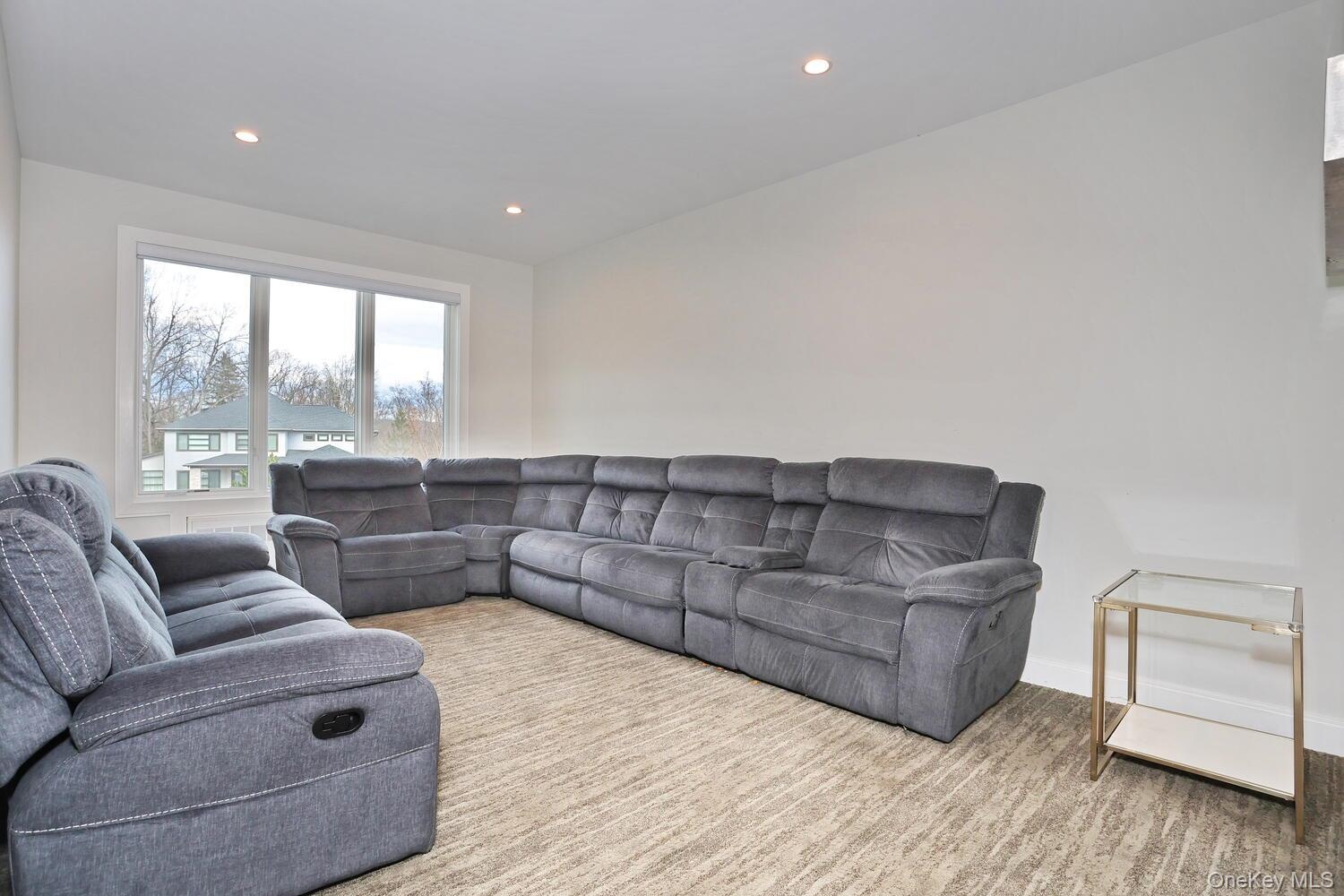 Living room featuring recessed lighting