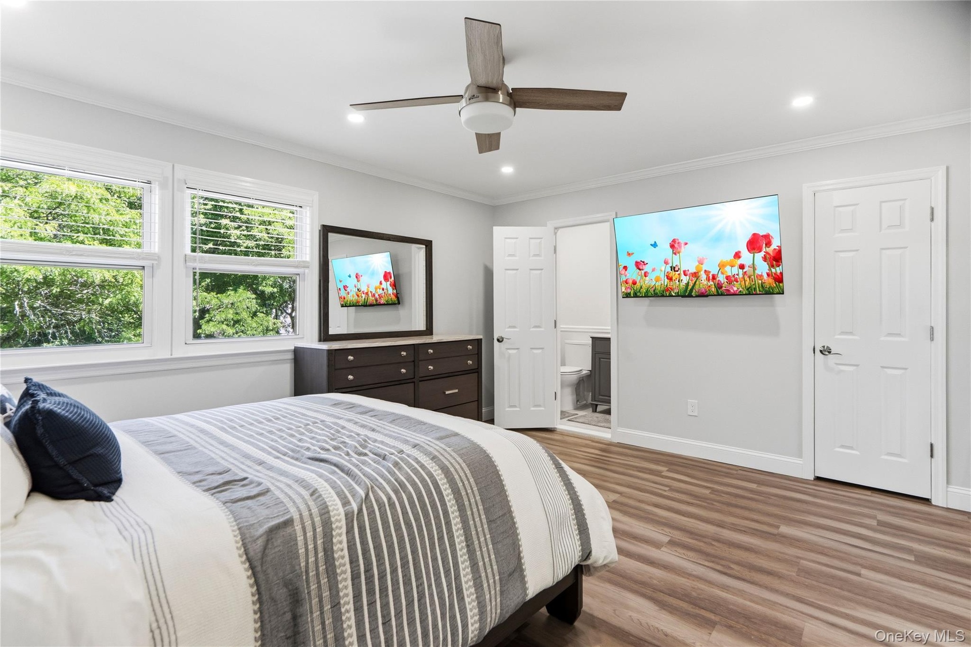 Spacious primary bedroom
