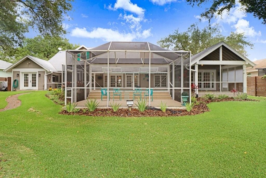 Complete back view of home.