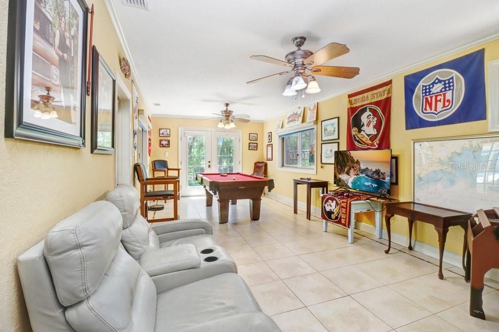 Large bedroom converted to game room and could also be used as a yoga studio, home gym or art room.