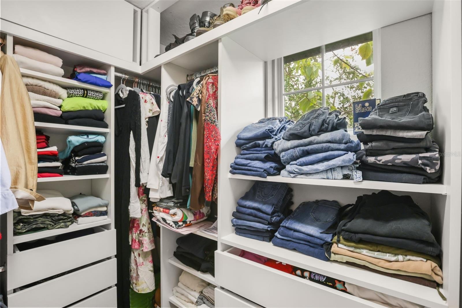 Spacious walk-in closet