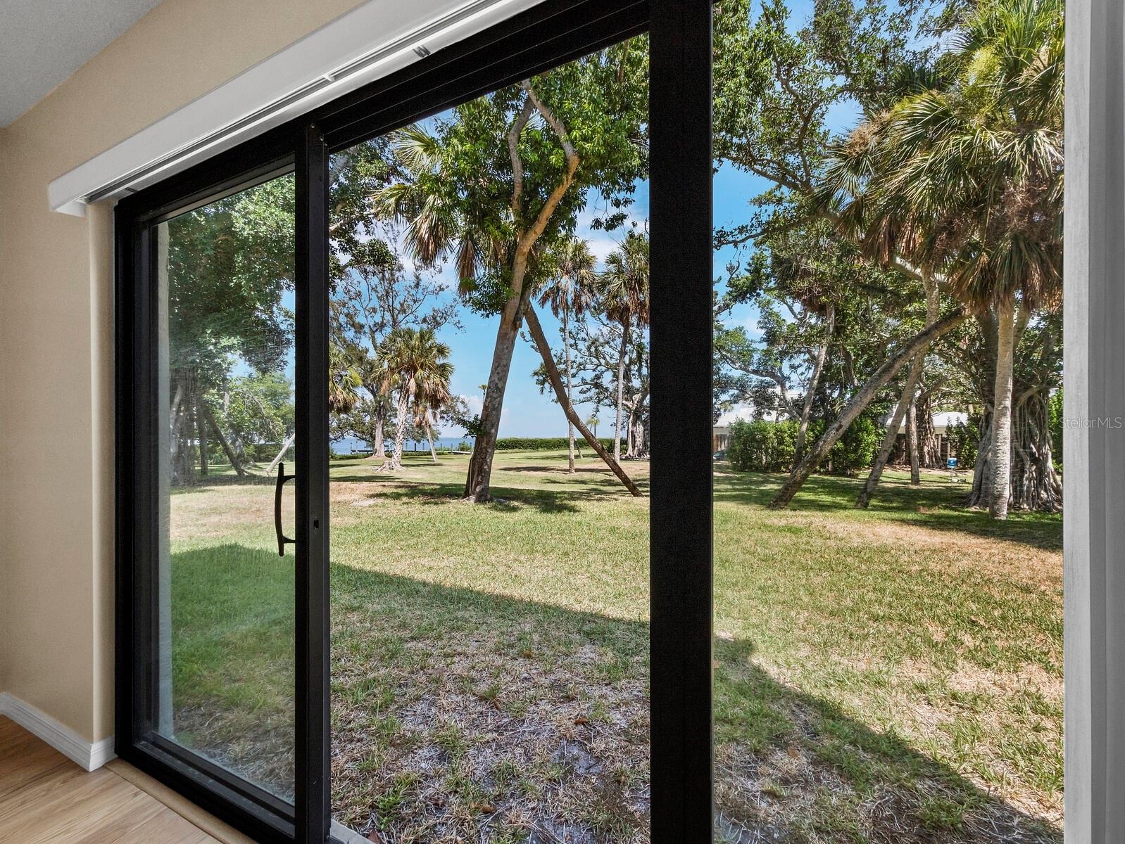 view of bay from living room