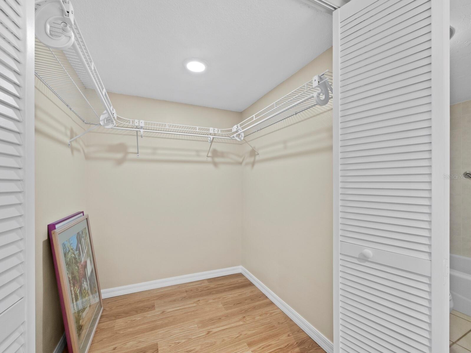 closet in master bedroom
