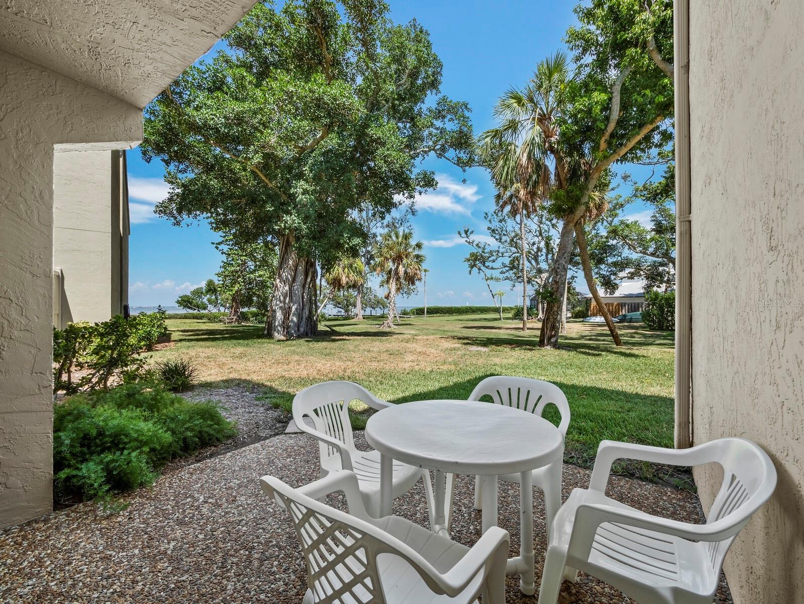 view of bay from master bedroom patio