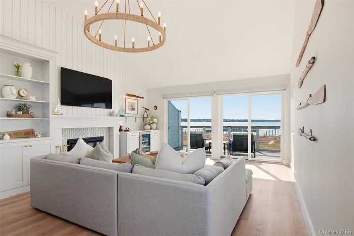 Waterview from beautifully updated living room and balcony.