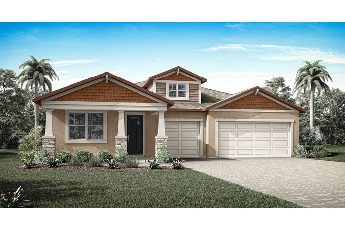 Meadowlark Landing - Glacier Bay Floorplan - Craftsman Elevation - Architect's Rendering