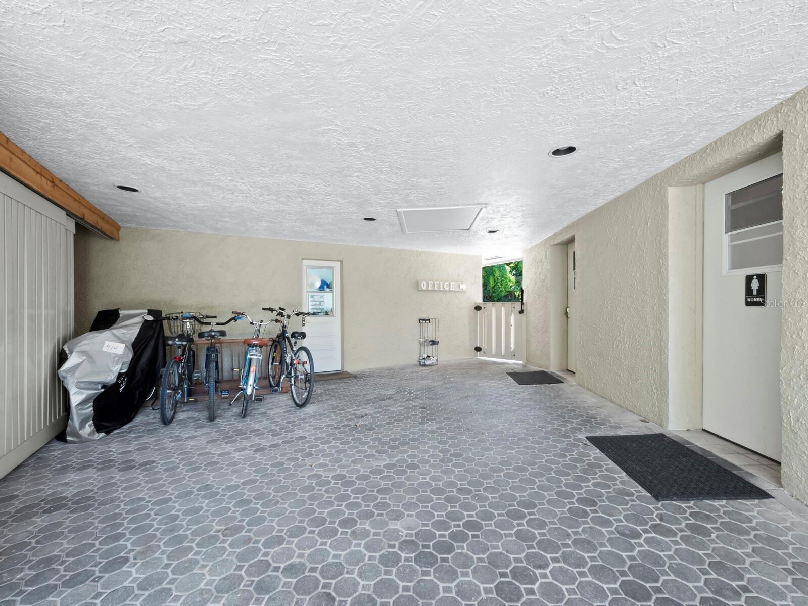 storage for bicycles etc.