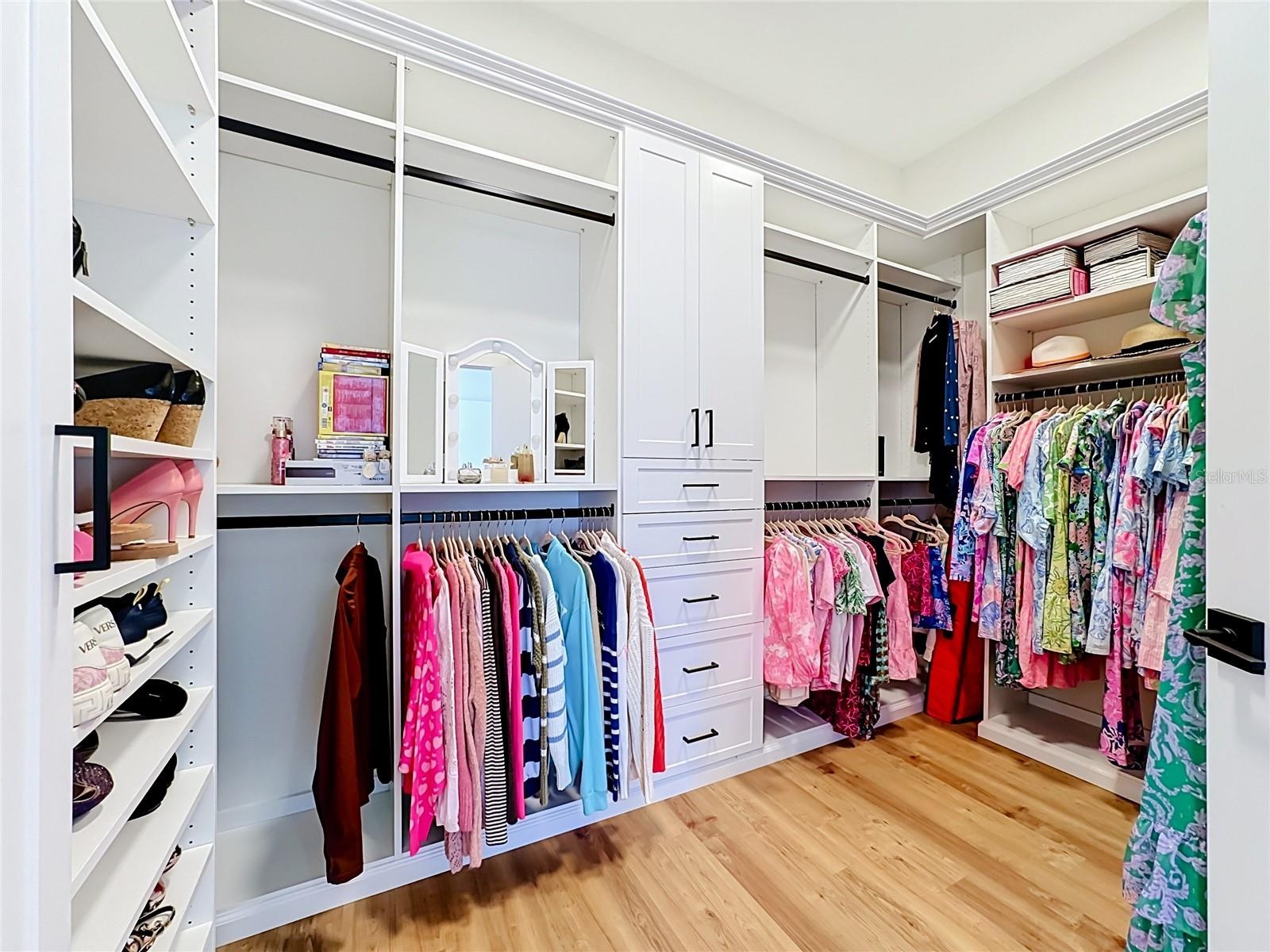 1 of 2 walk in closets in the primary suite