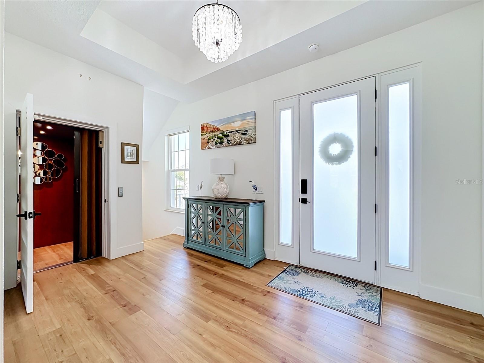 Enter the home and you have immediate easy access to the levator