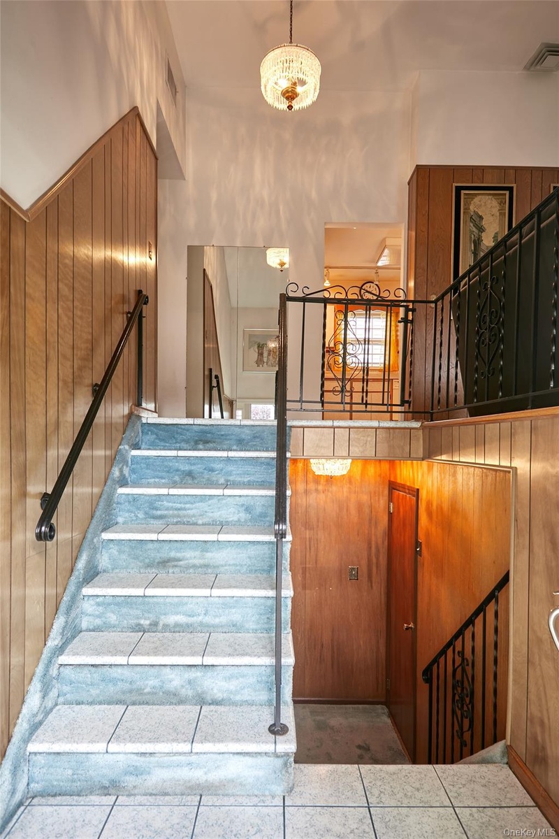 Stairs to the main floor and lower level.