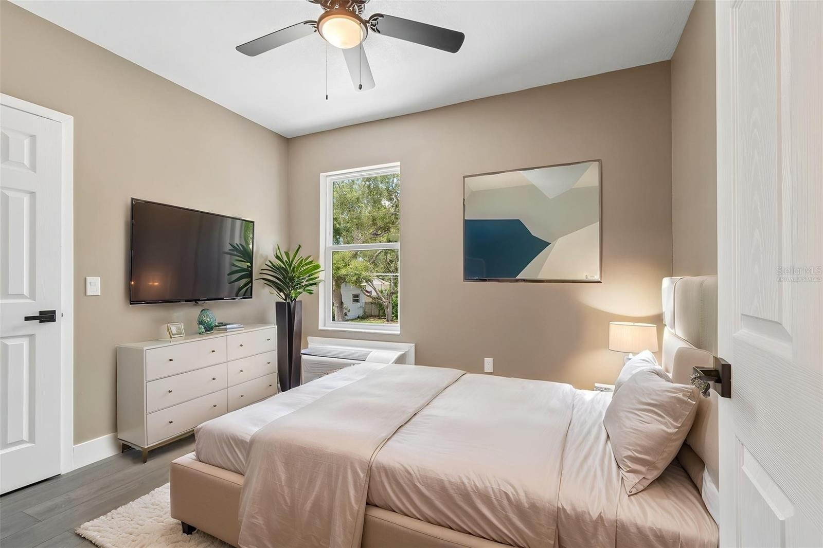 Virtually staged 2nd Bedroom