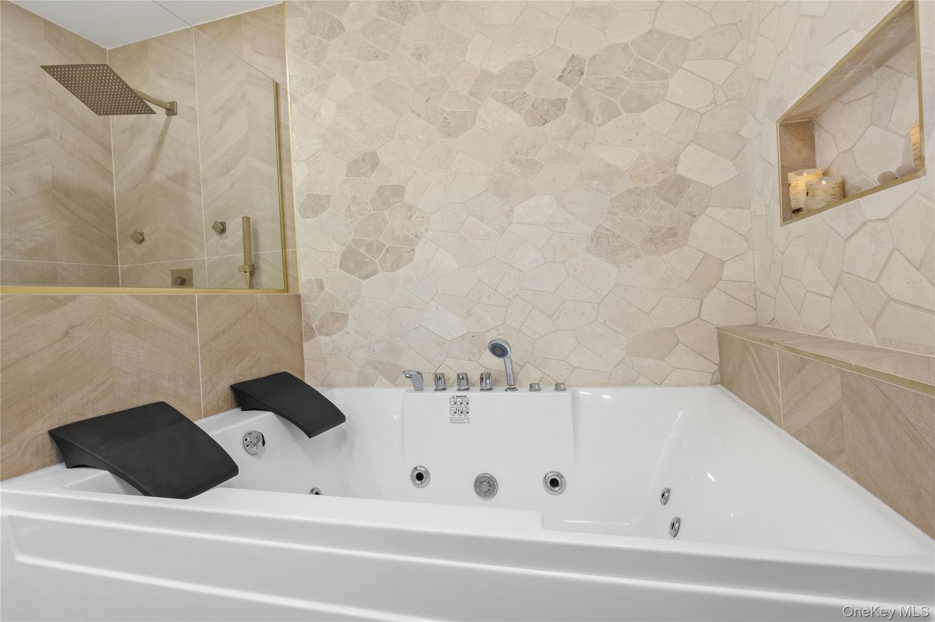 Primary Full Bath with 2 person jacuzzi tub!