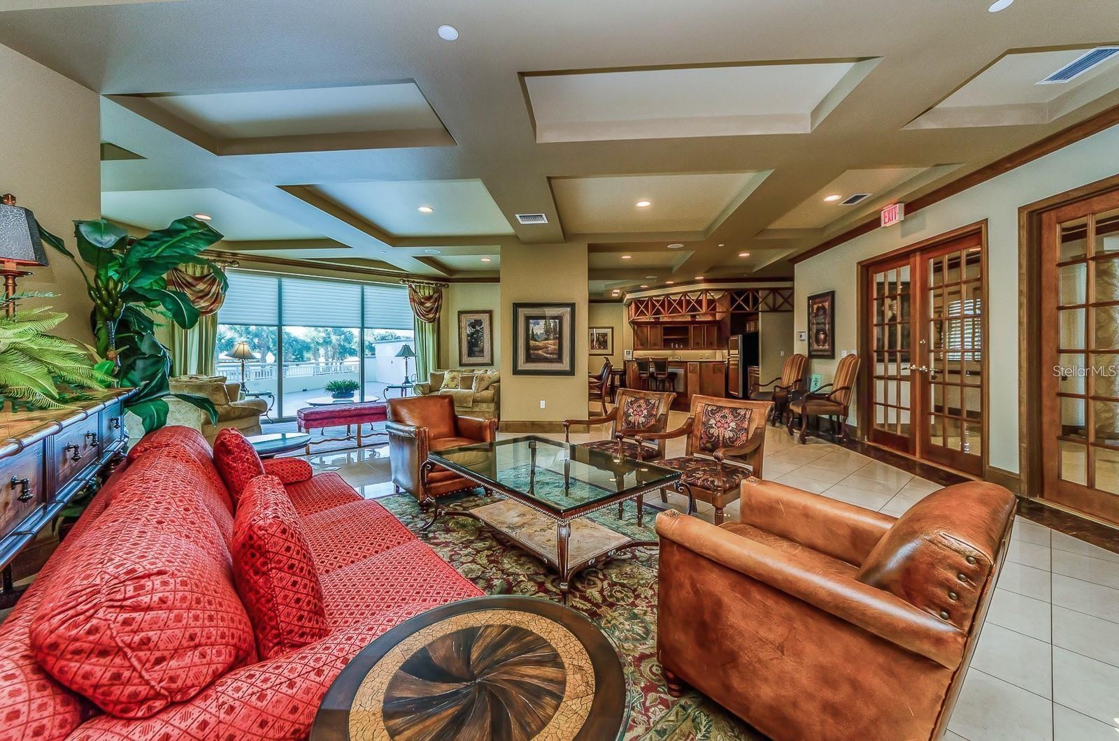 Sophisticated club room