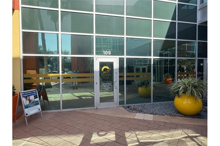 Suite's Glass Entrance