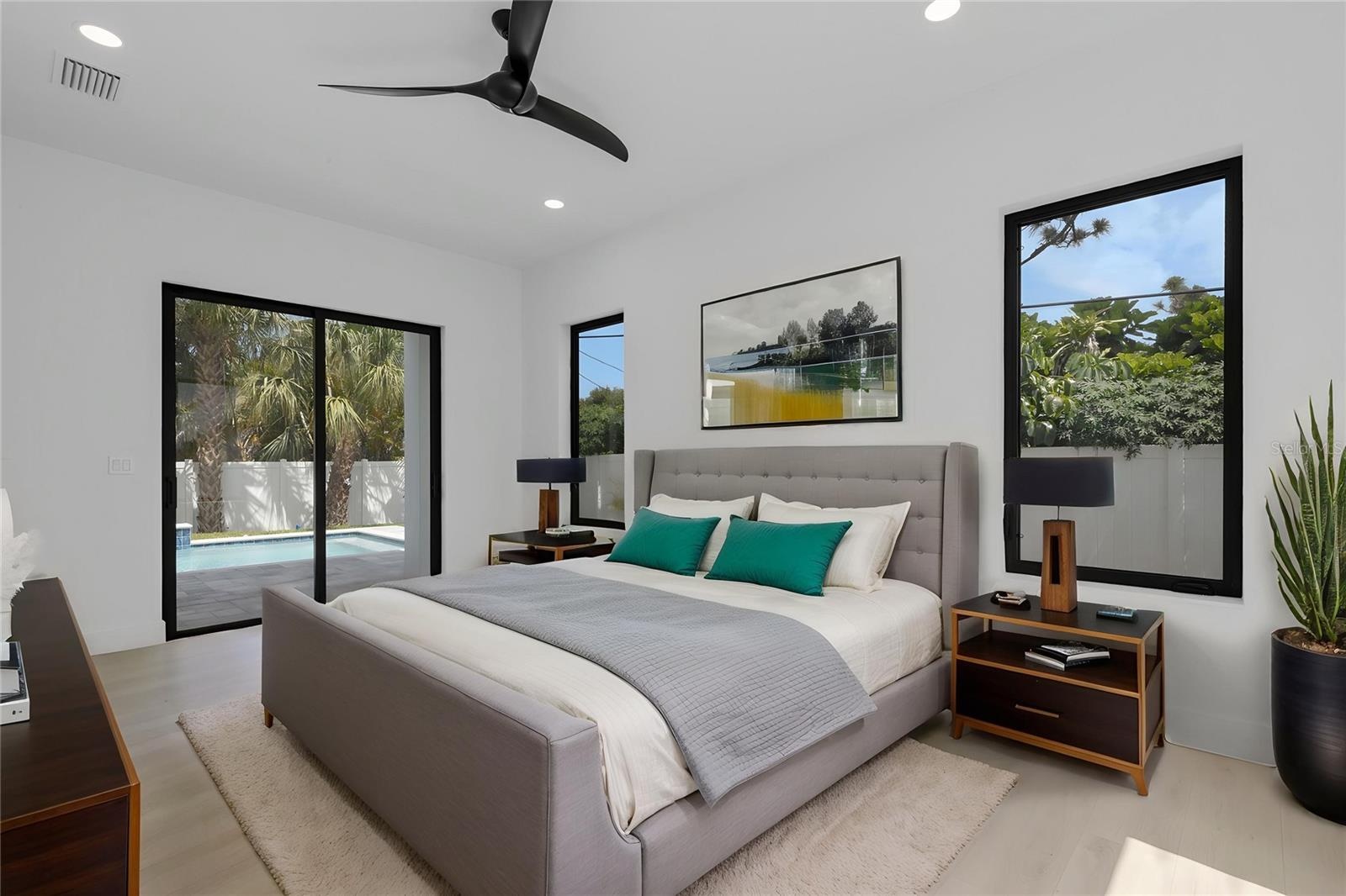 Staged Primary bedroom