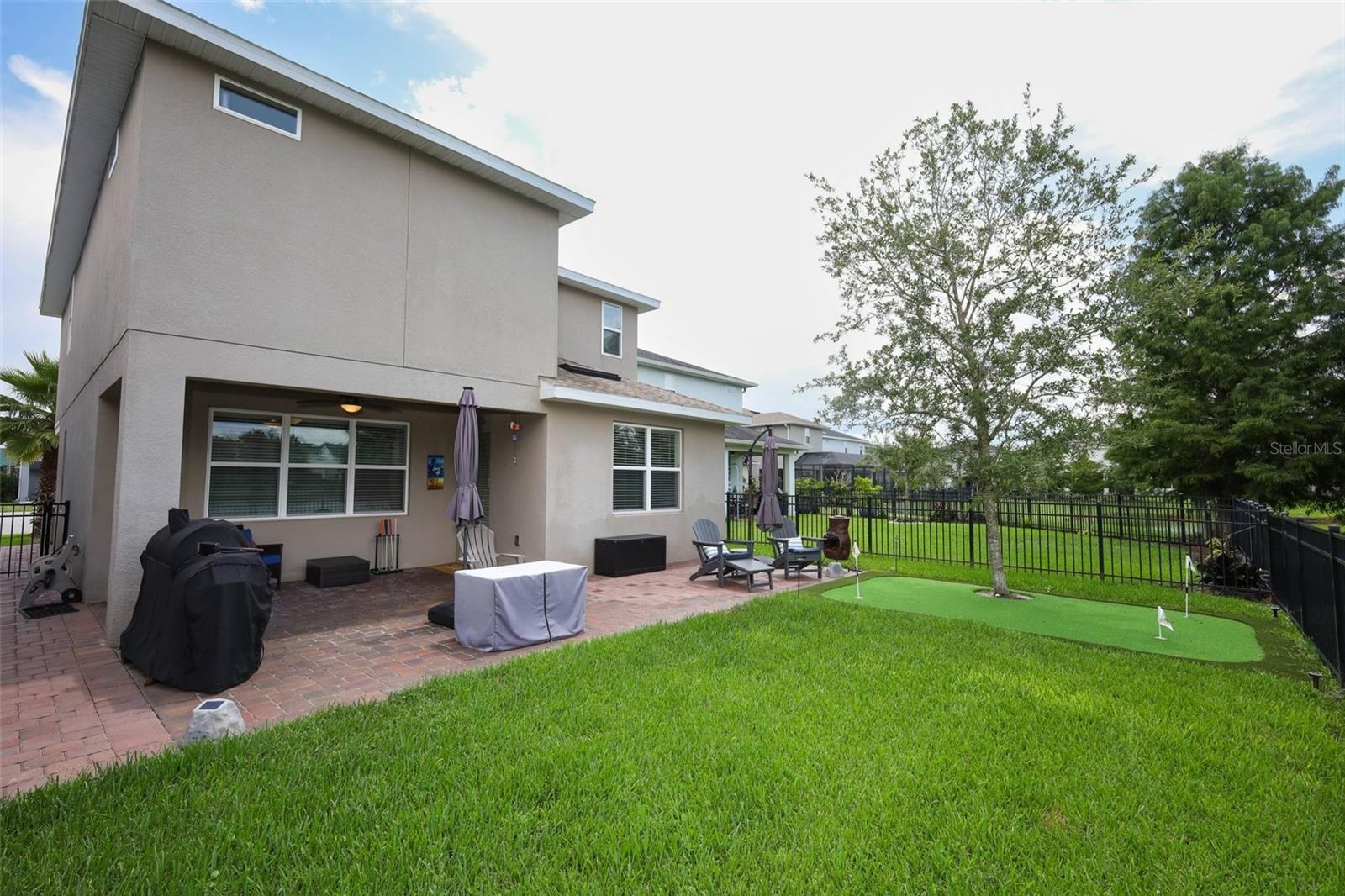 Patio and backyard