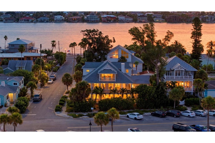 One of Pass-a-Grille's most remarkable Gulf-front residences on a rare double corner lot.