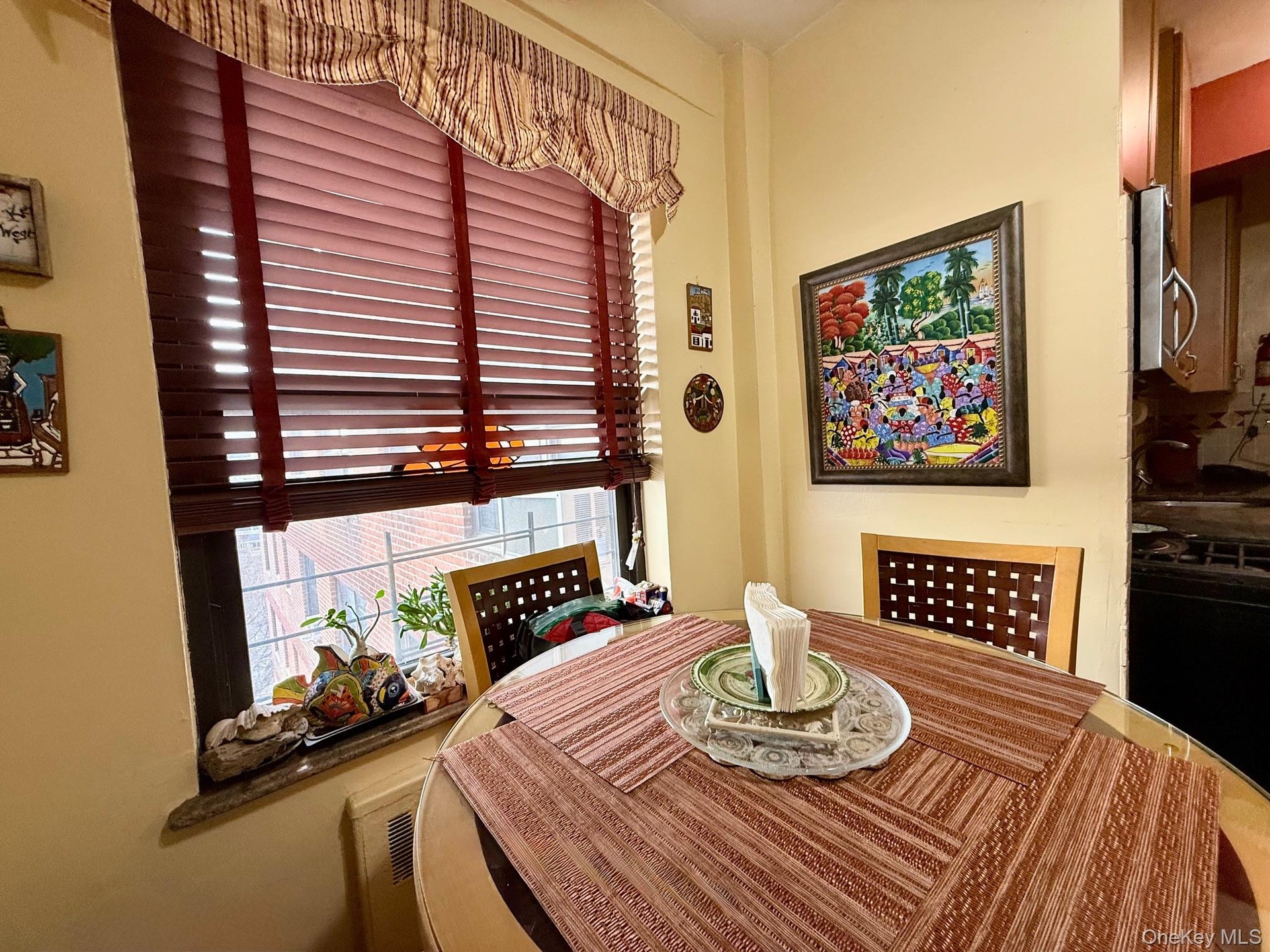 Eat in kitchen area, with large window in the corner of the building, great for ventilation