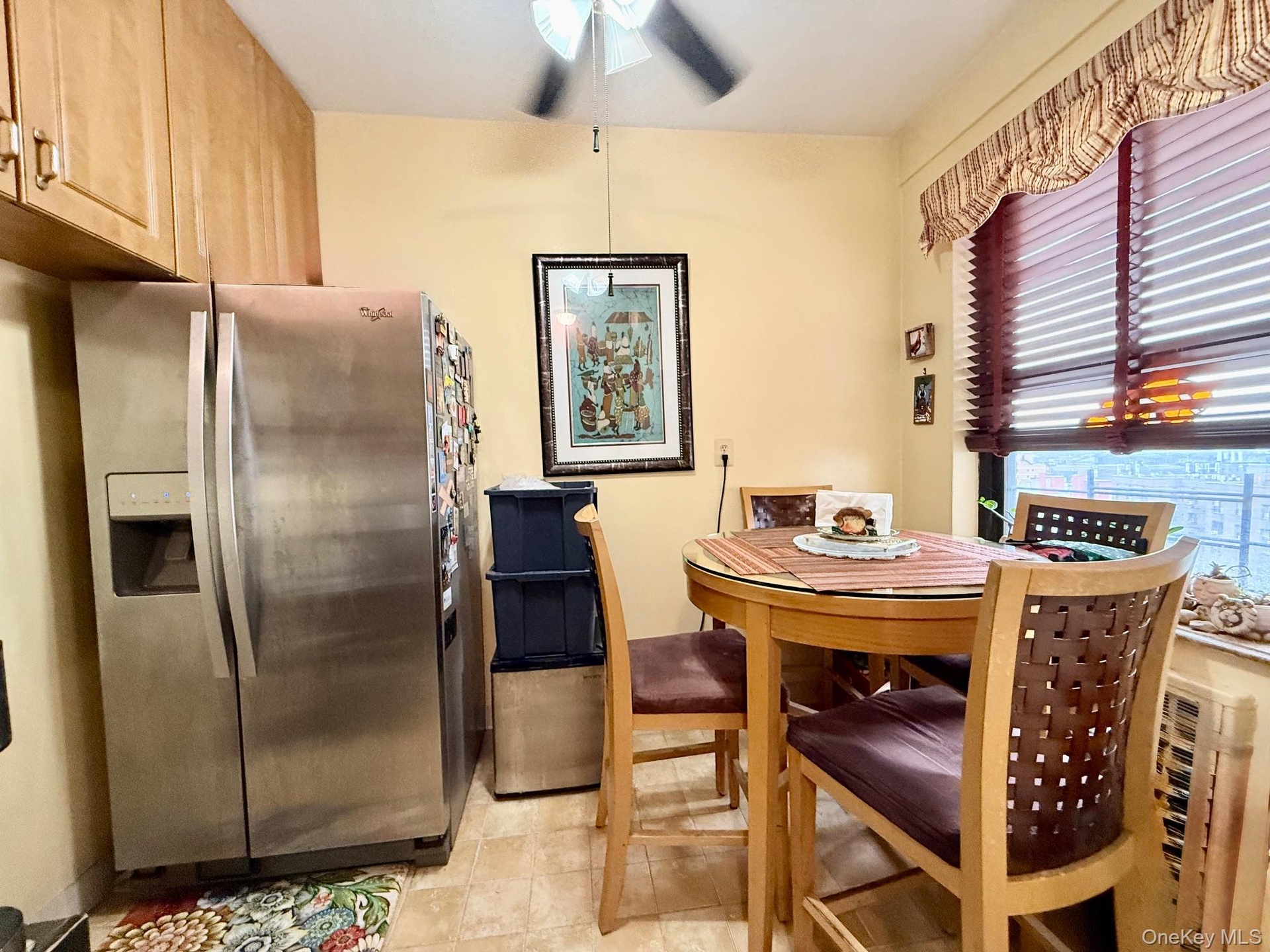 Eat in kitchen area, with large window in the corner of the building, great for ventilation