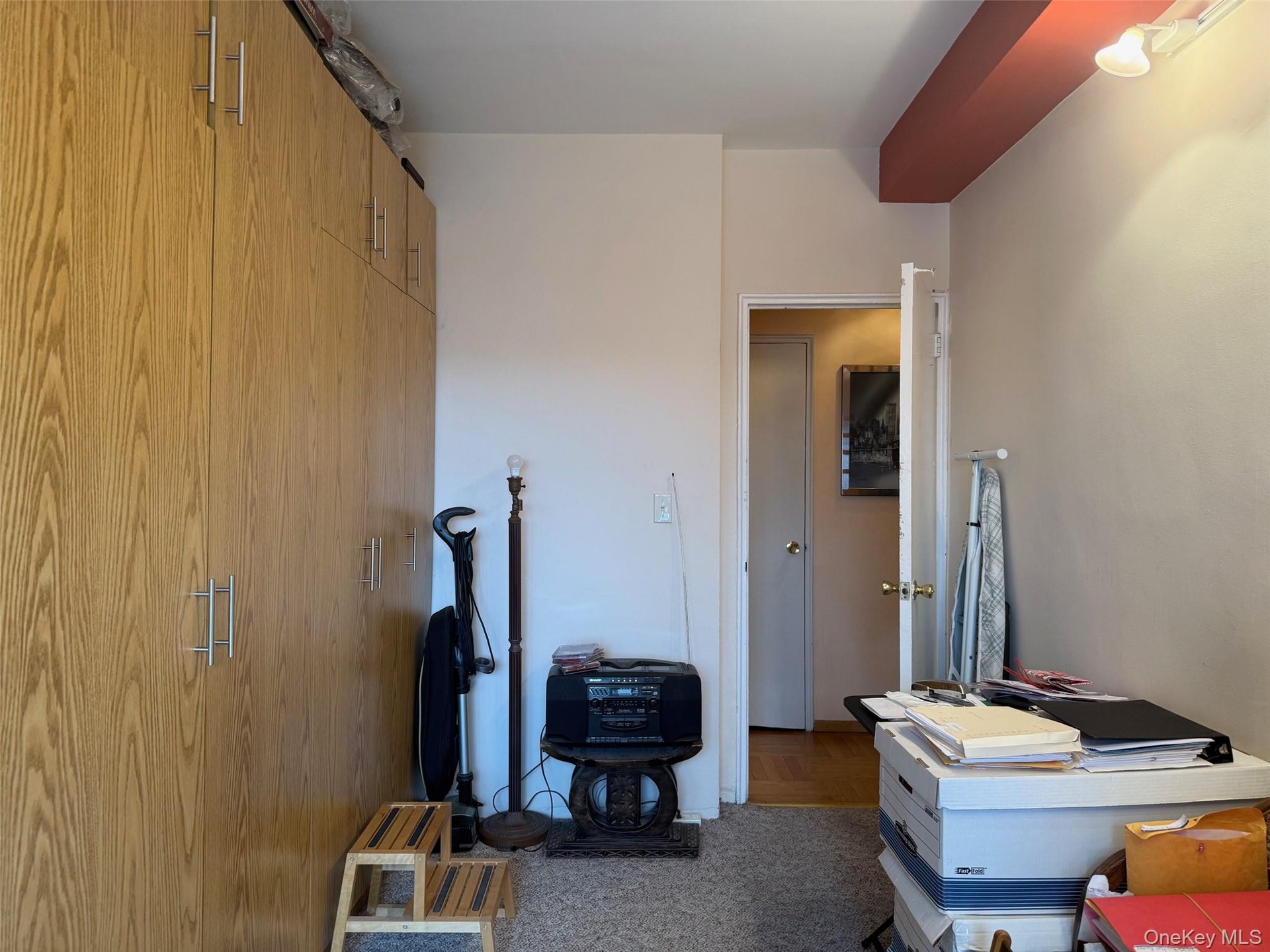 Second bedroom with built in closet, large window