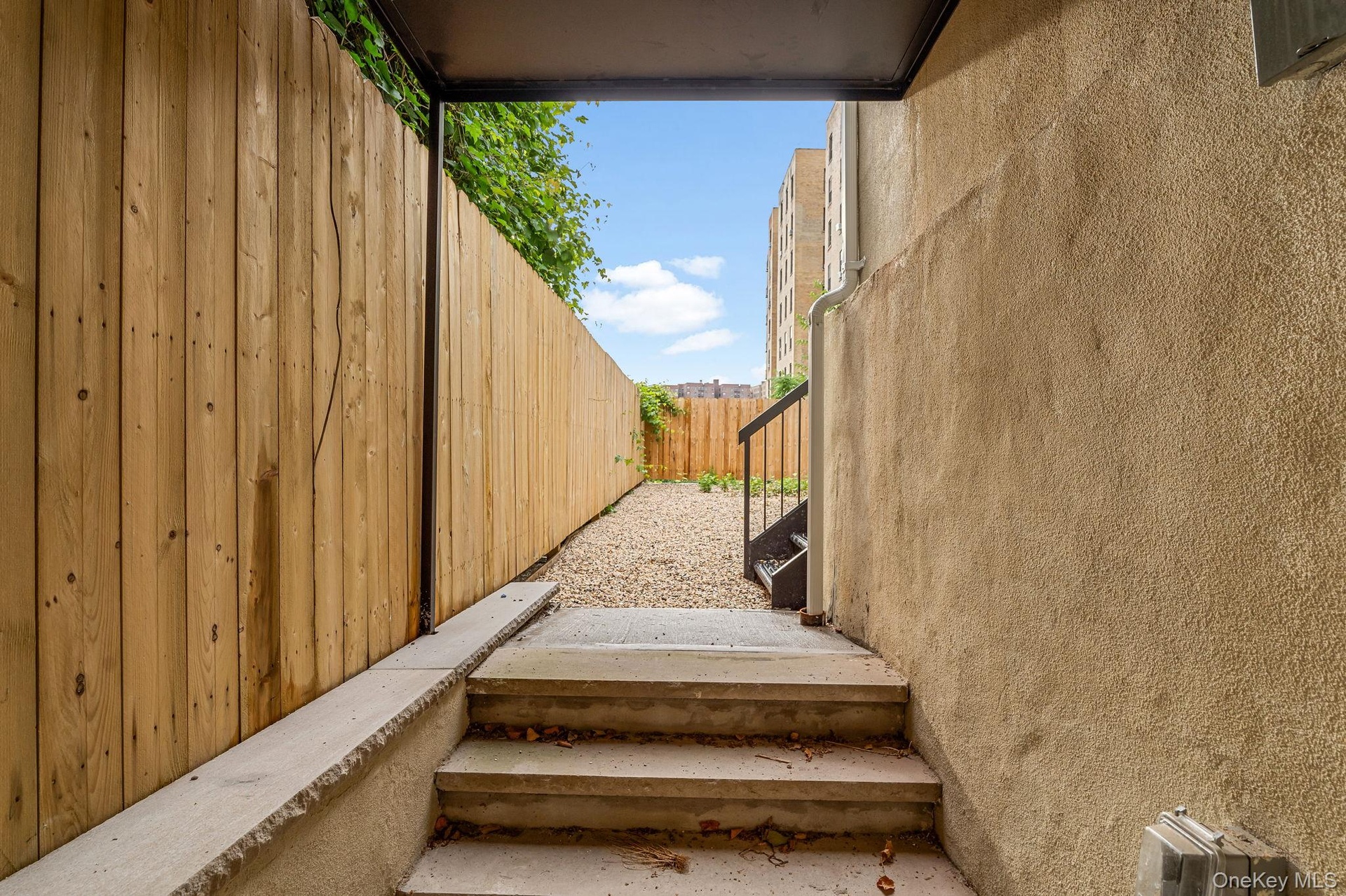 Lower level private backyard
