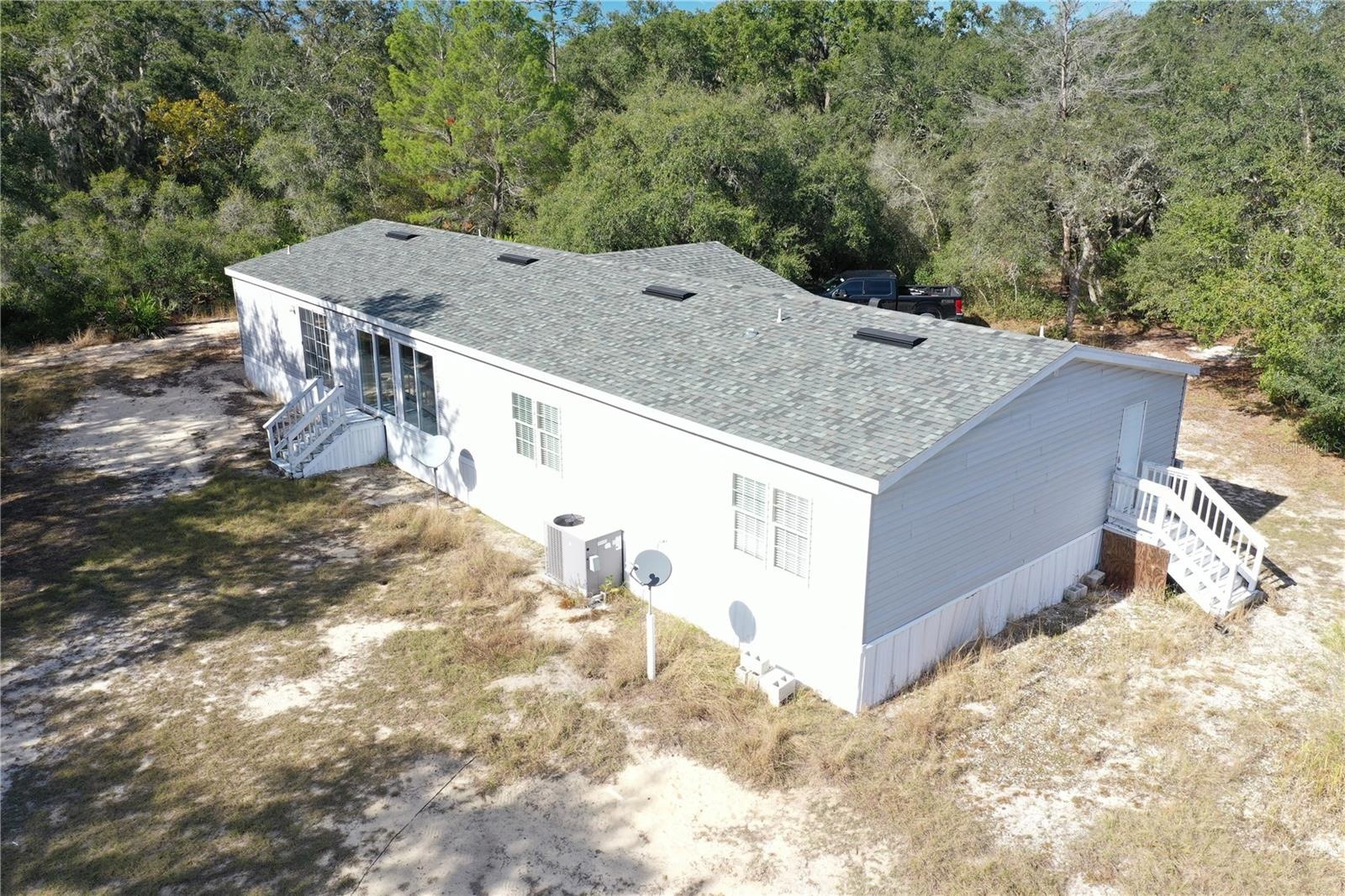 rear aerial view
