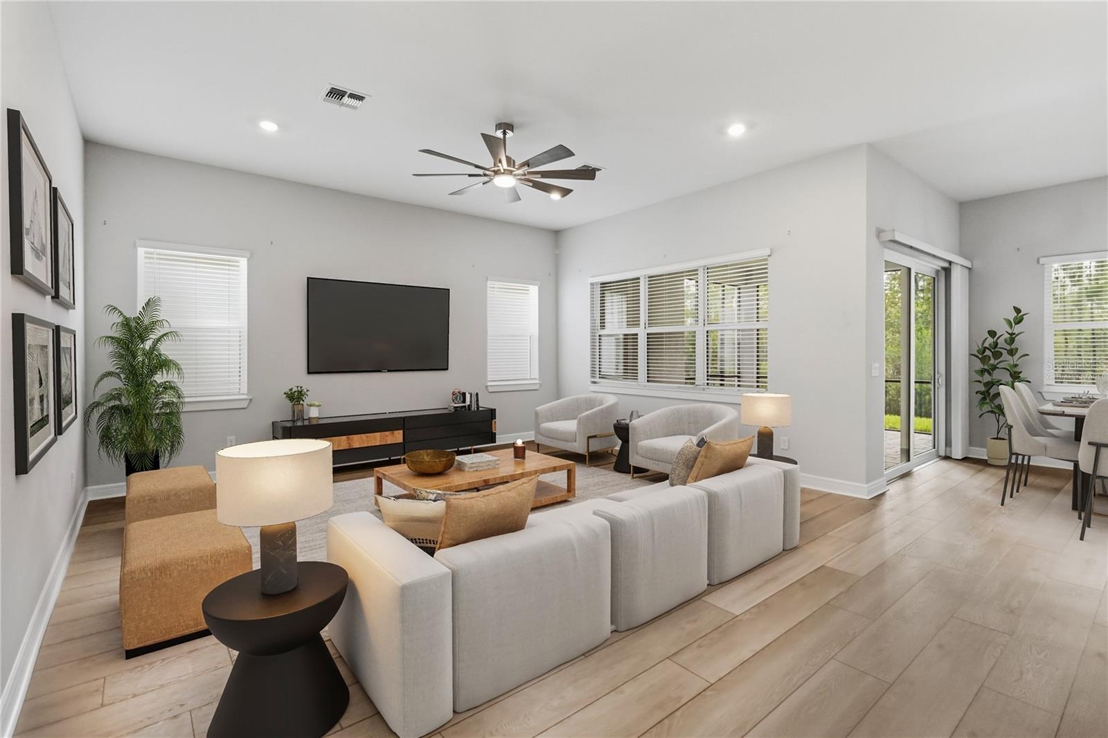 virtually staged living room