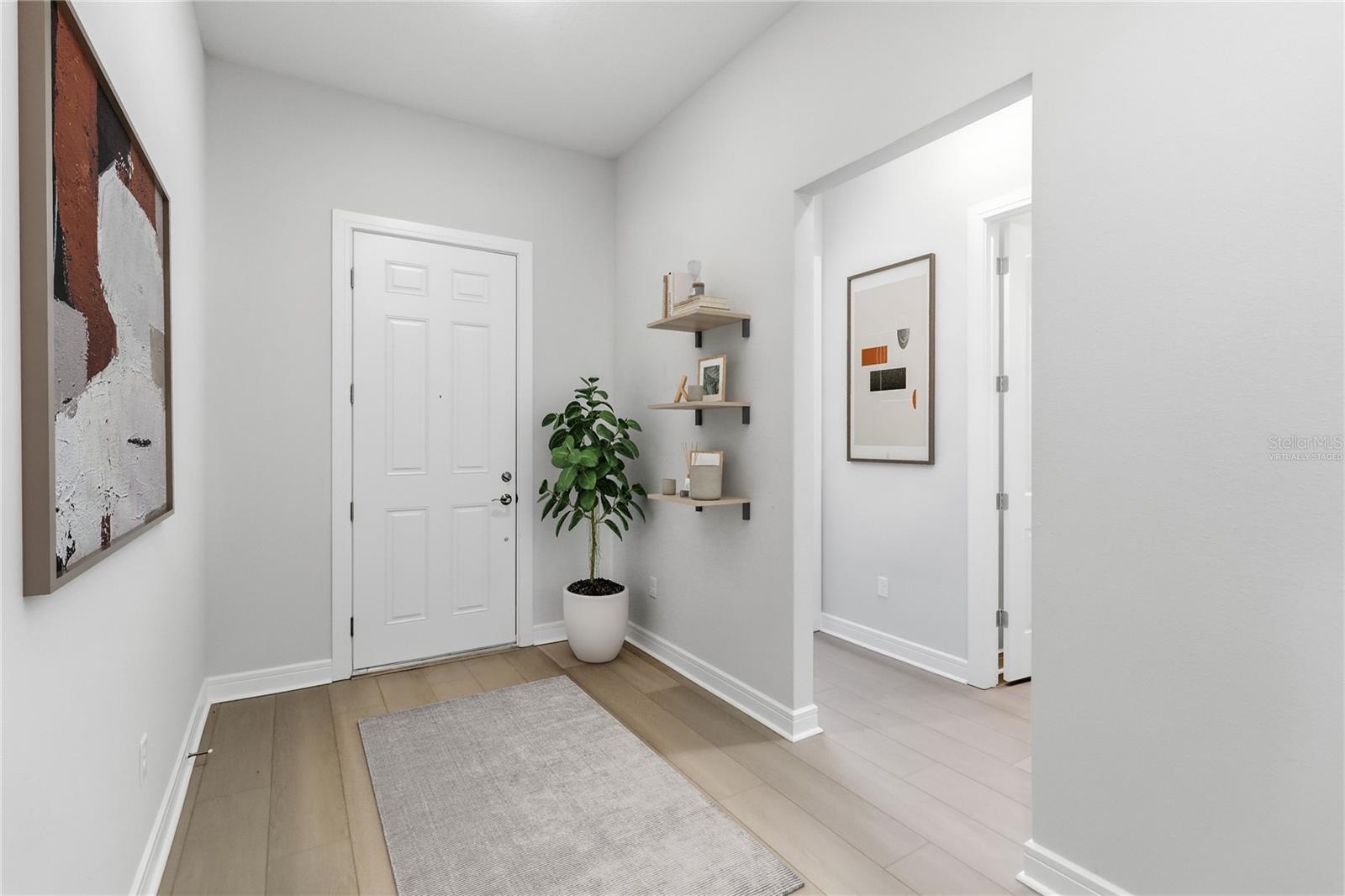 virtually staged entrance