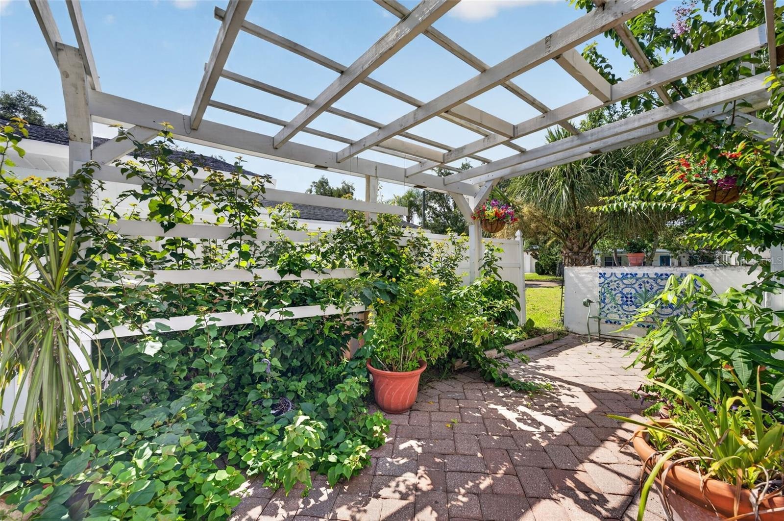 Front garden pergola