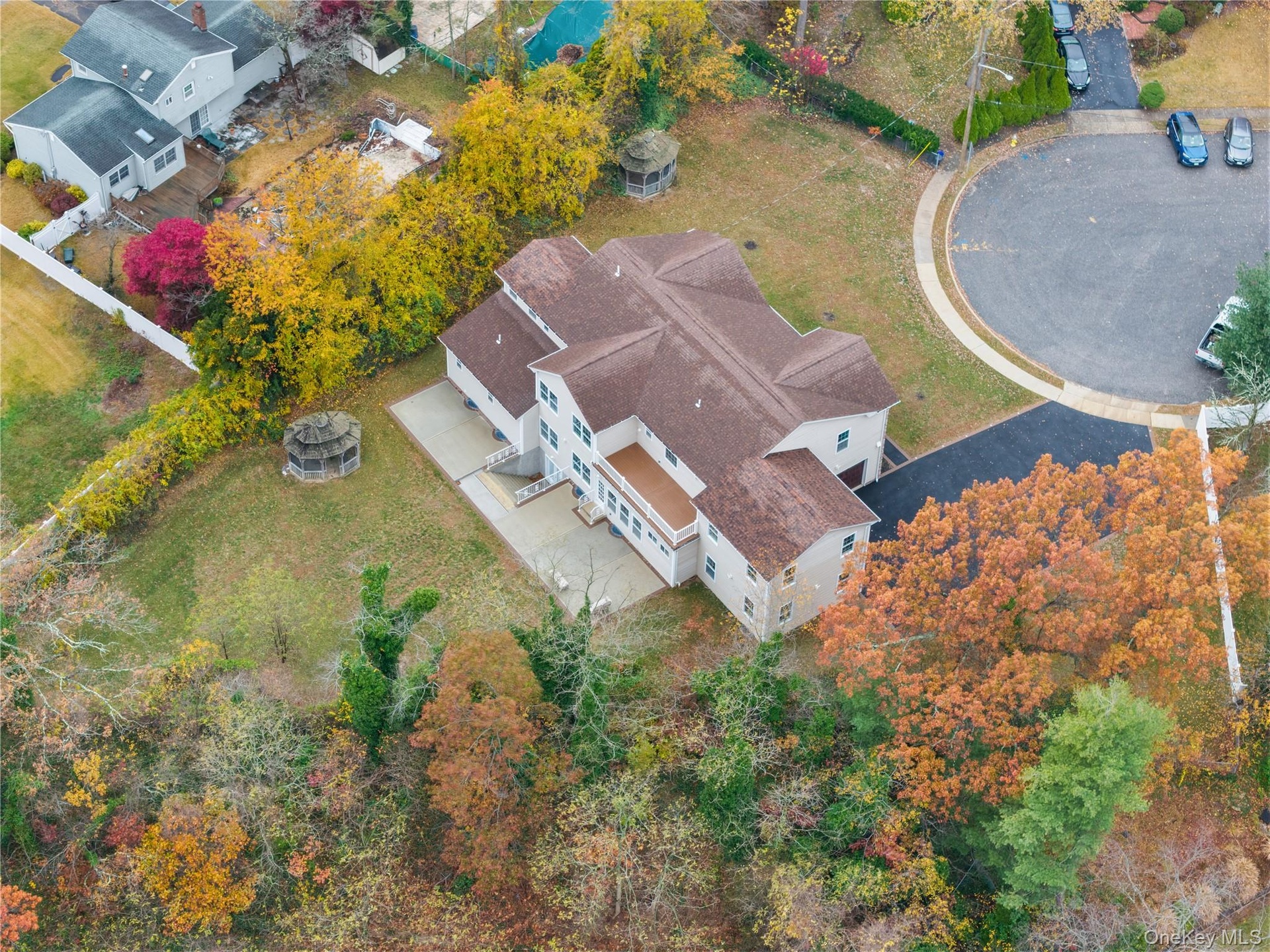 View from above of property