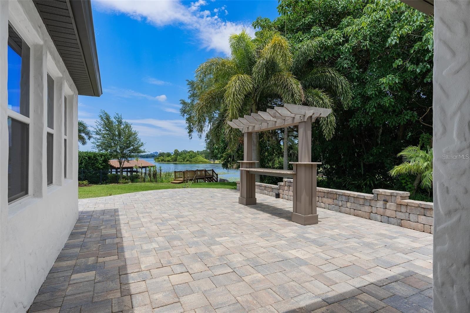 Patio with stand up bar