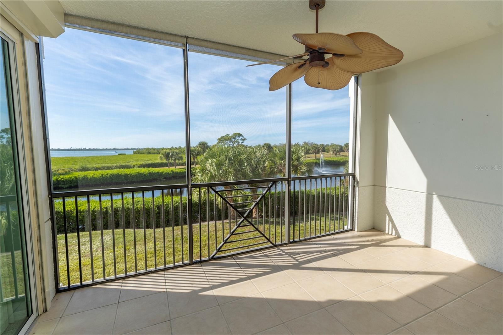 Lanai, pond and ICW view