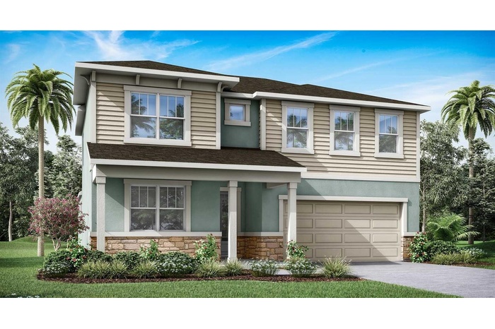 Meridian Parks - Olympic Floorplan - Coastal Elevation - Architect's Rendering