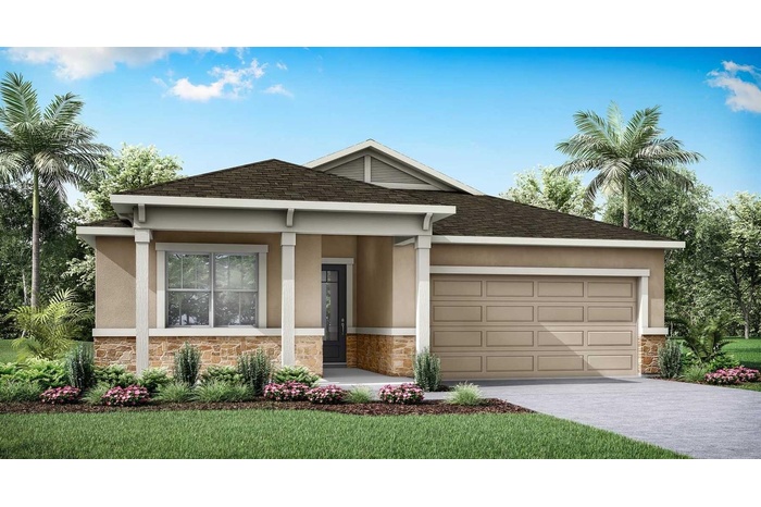 Meridian Parks - Talbot Floorplan - Coastal Elevation - Architect's Rendering