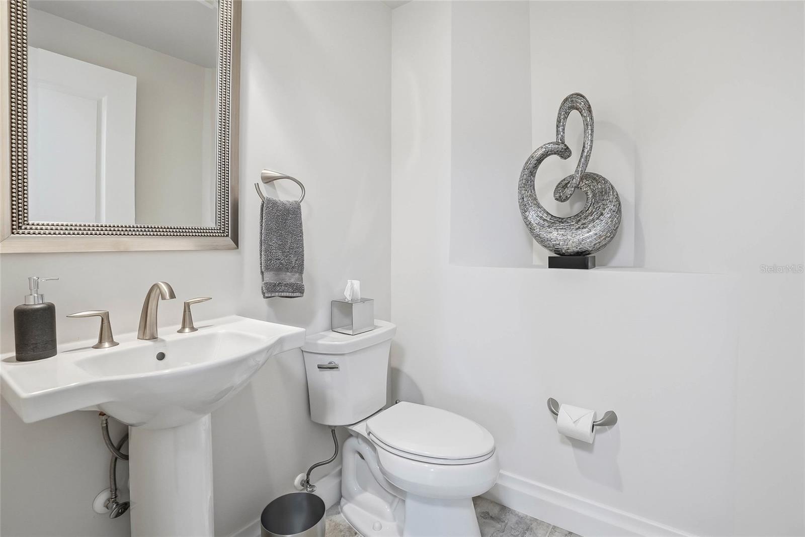 Convenient powder bath off the main living area.