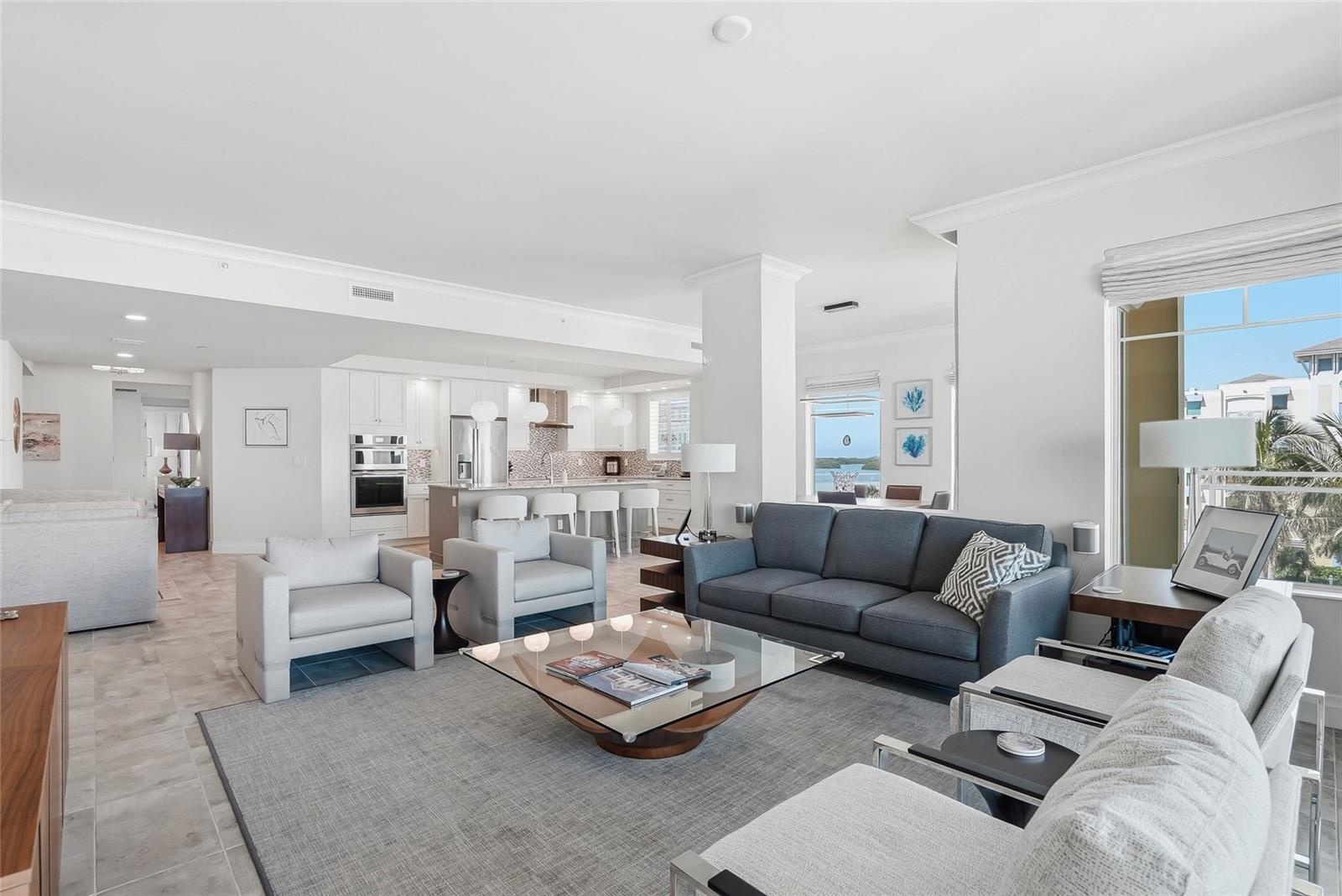 This shows the expansive space for entertaining your friends.  Plenty of guest parking out front too!!