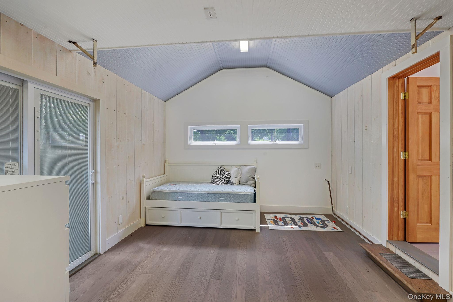Den used as a Bedroom, with radiant heated floor