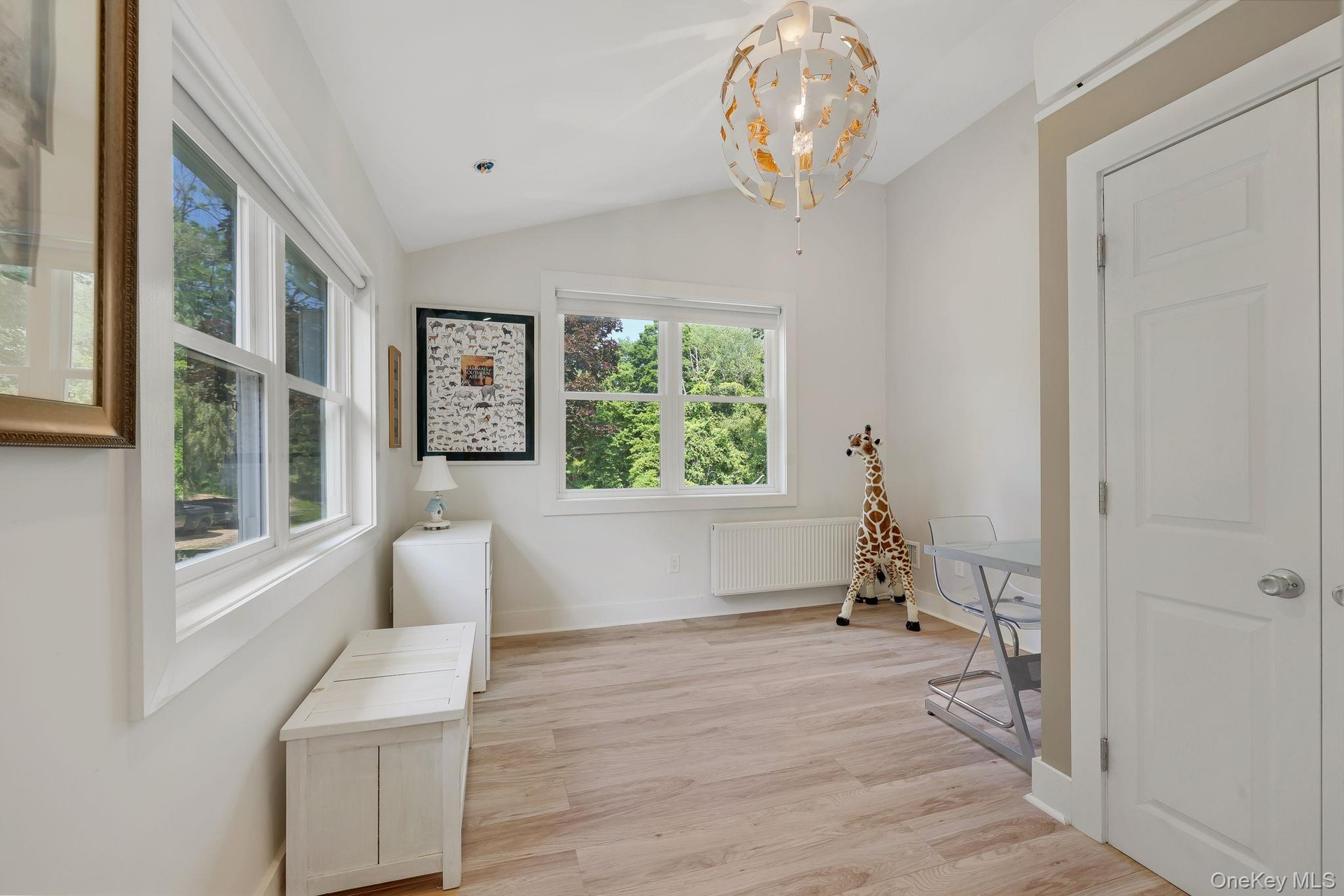 Second Bedroom with double closets and radiant heated floor