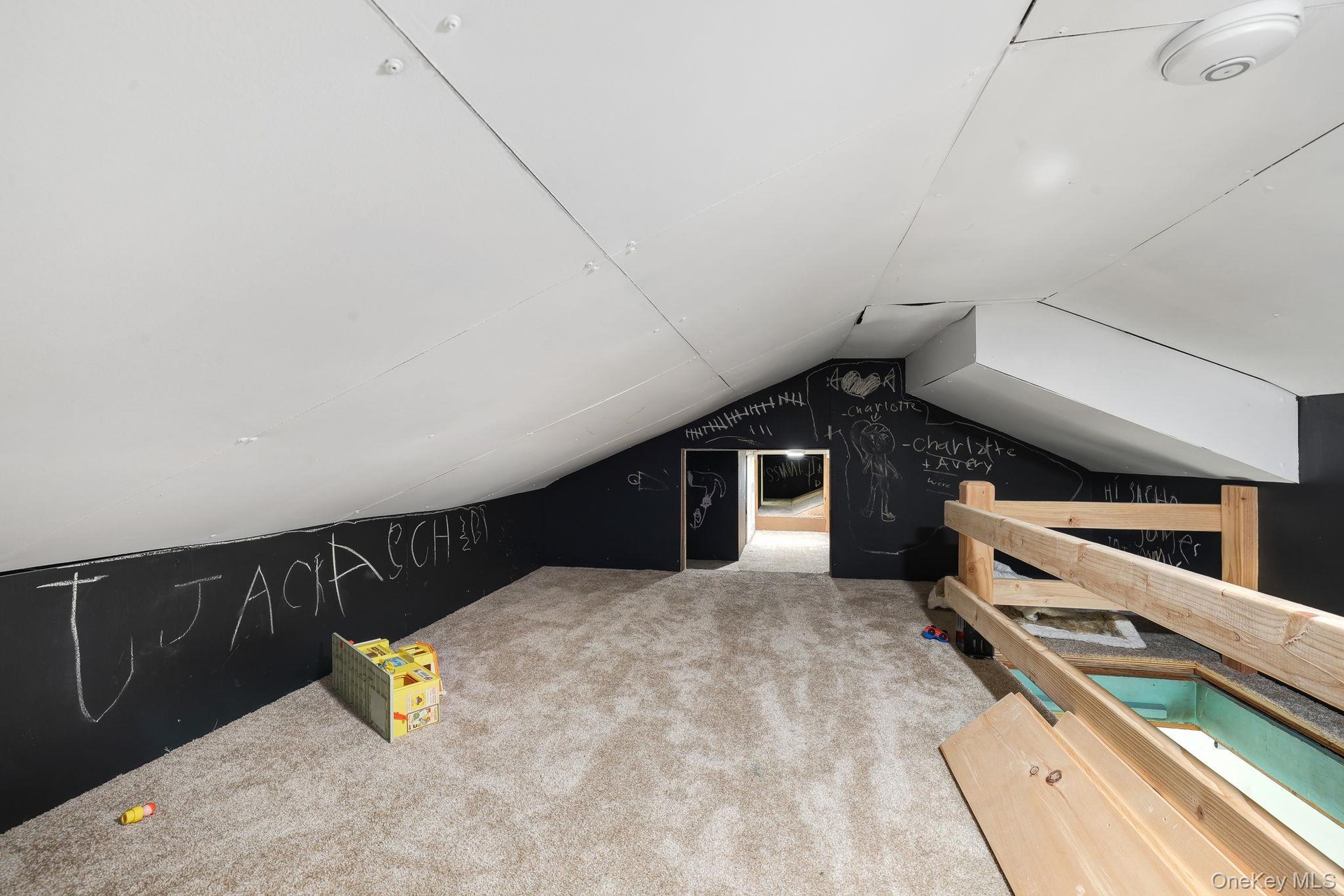 Heated kids space leading from room to room !