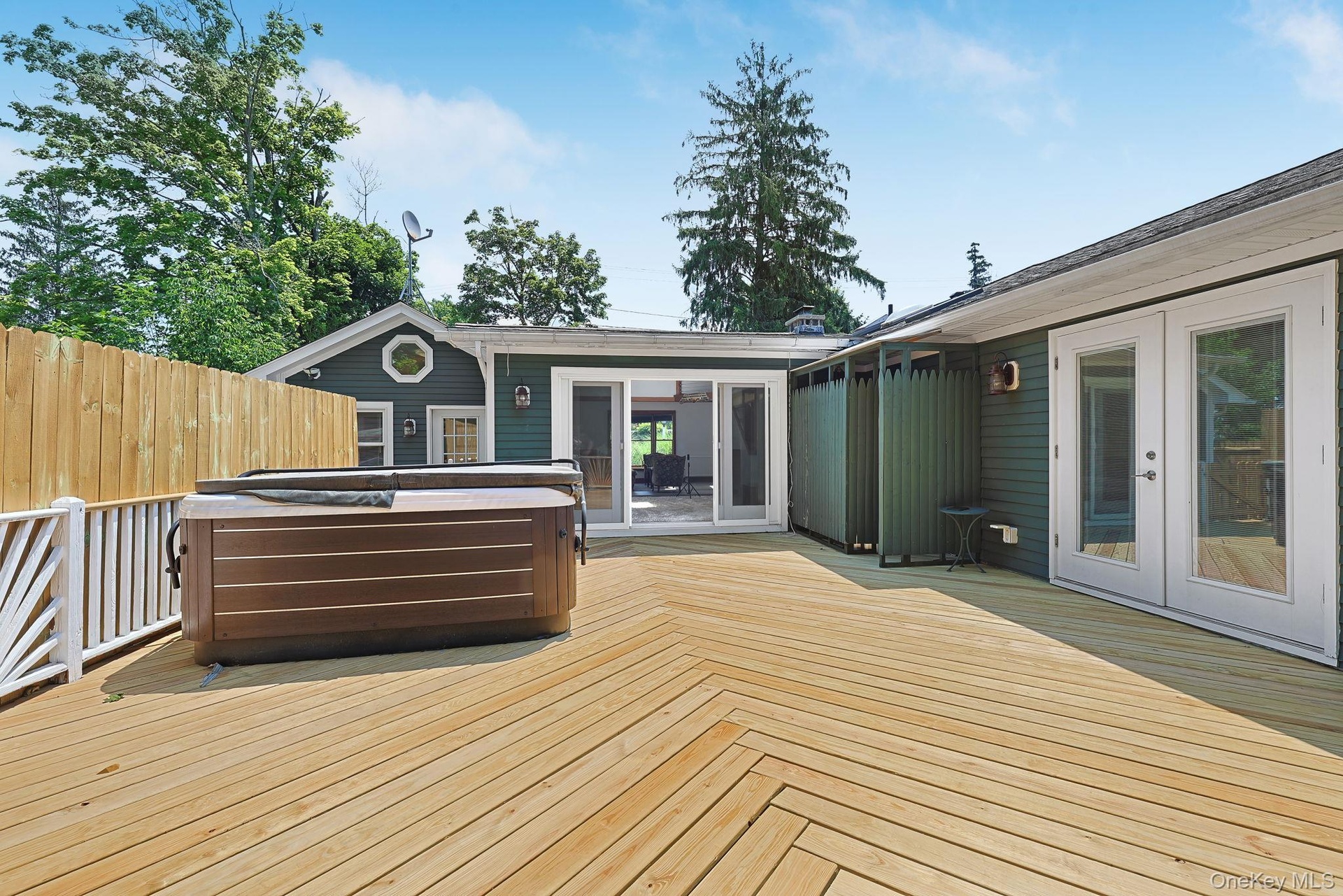 Back Deck with Hot Tub and Outdoor Shower