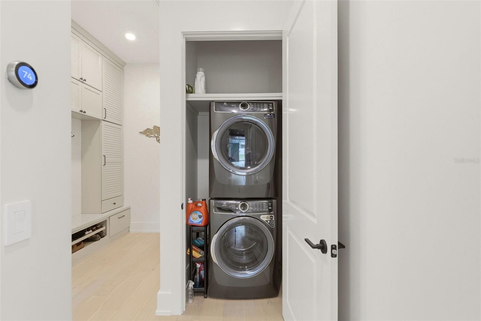 Downstairs laundry closet