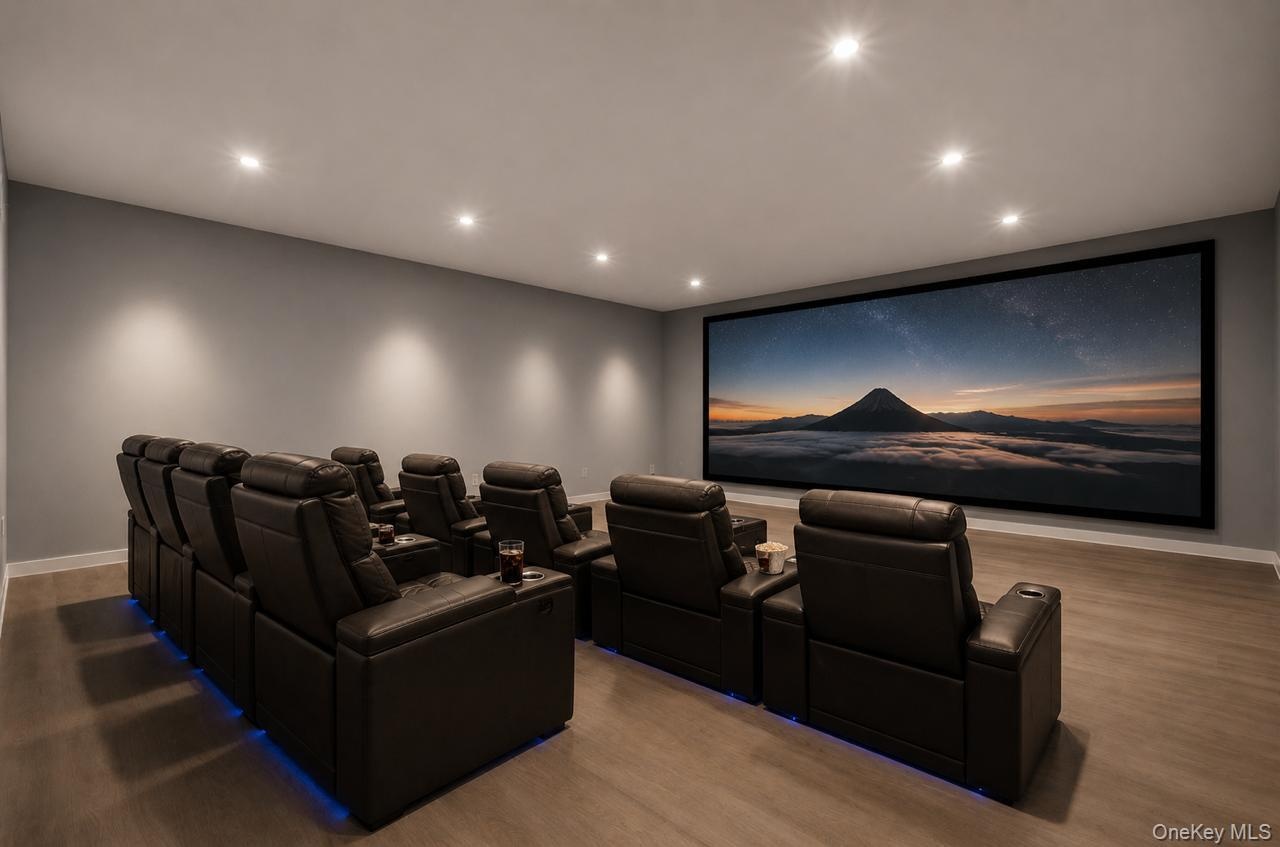 Virtually Staged Cinema Room
