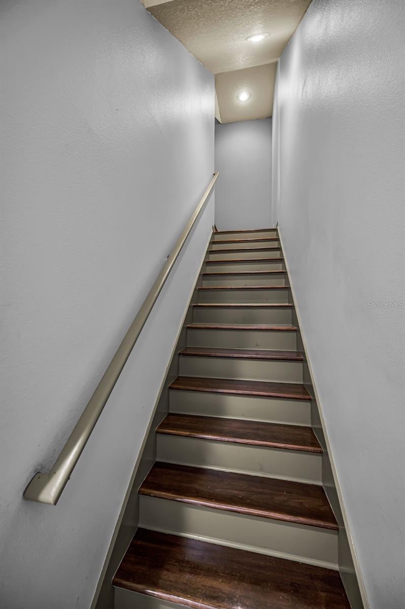 Stairs leading to Bonus Room on 2nd level