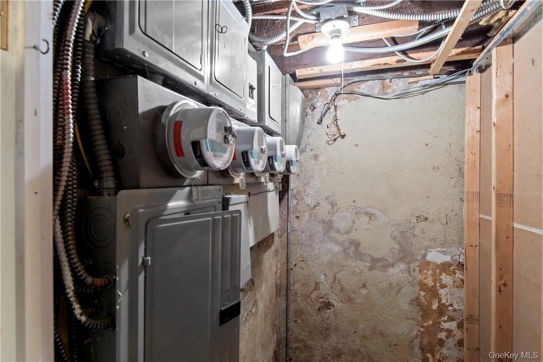 Electrical service meters and multiple circuit breaker panels