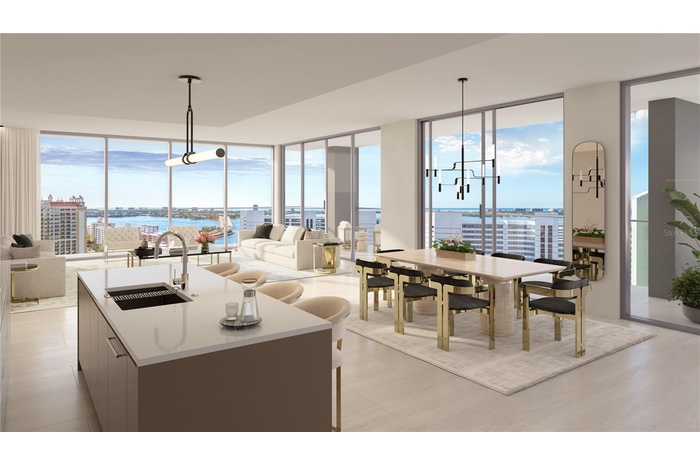 Harbor 4 great room rendering