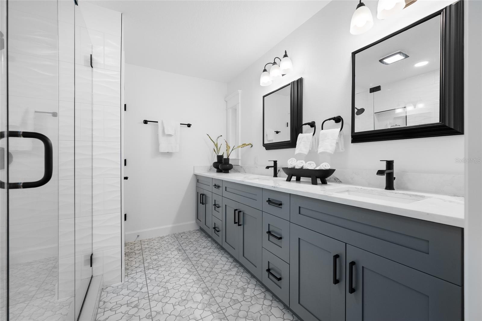 Primary Bathroom with Dual Vanities