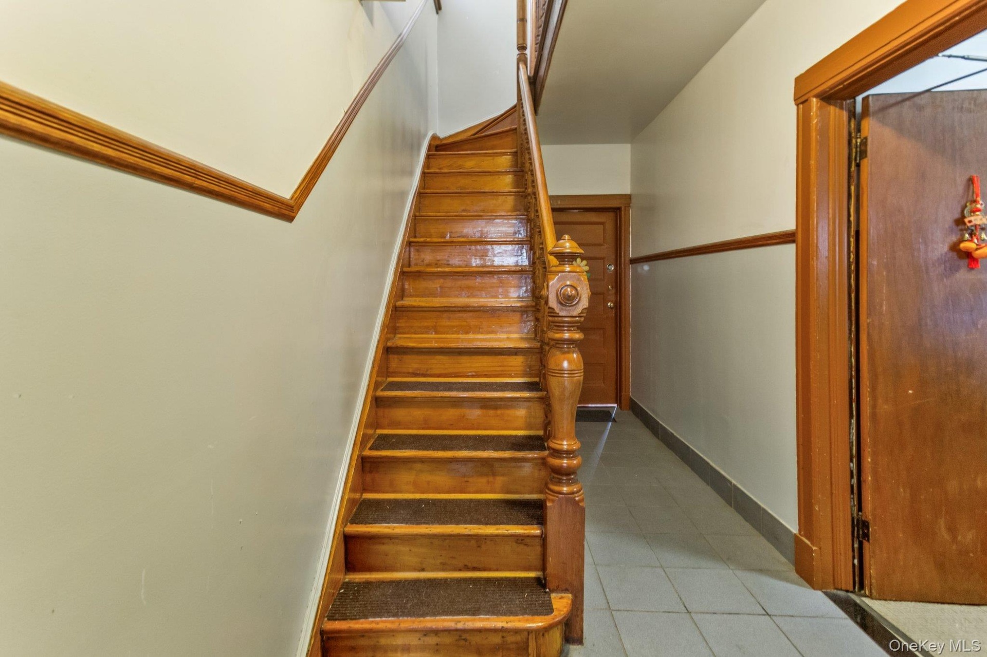 Staircase with baseboards