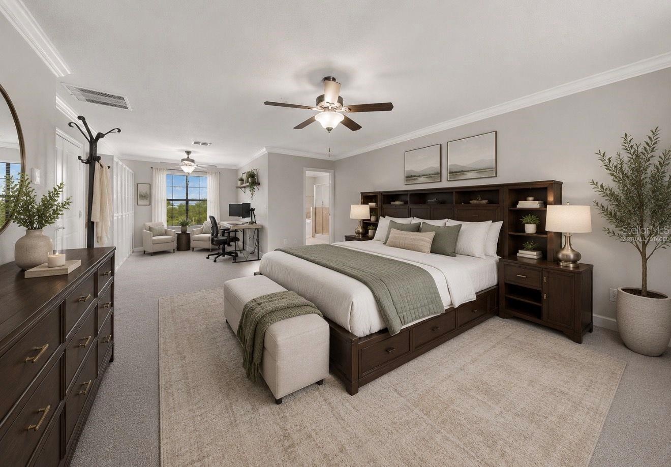 Primary Bedroom *virtually staged